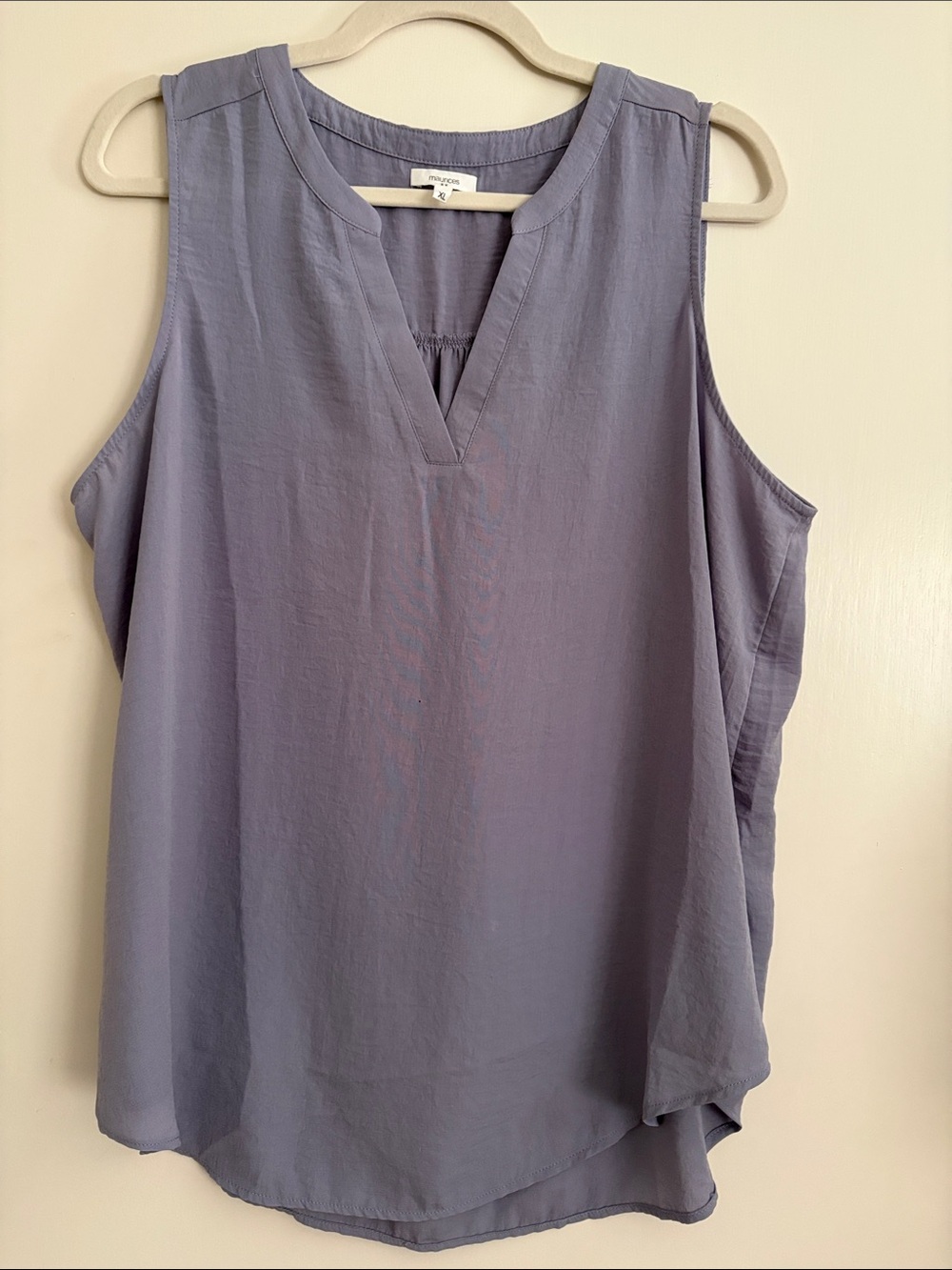 Maurices Sleeveless Split V-Neck blouse in Lavender